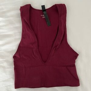 Out From Under V Neck Cropped Tank